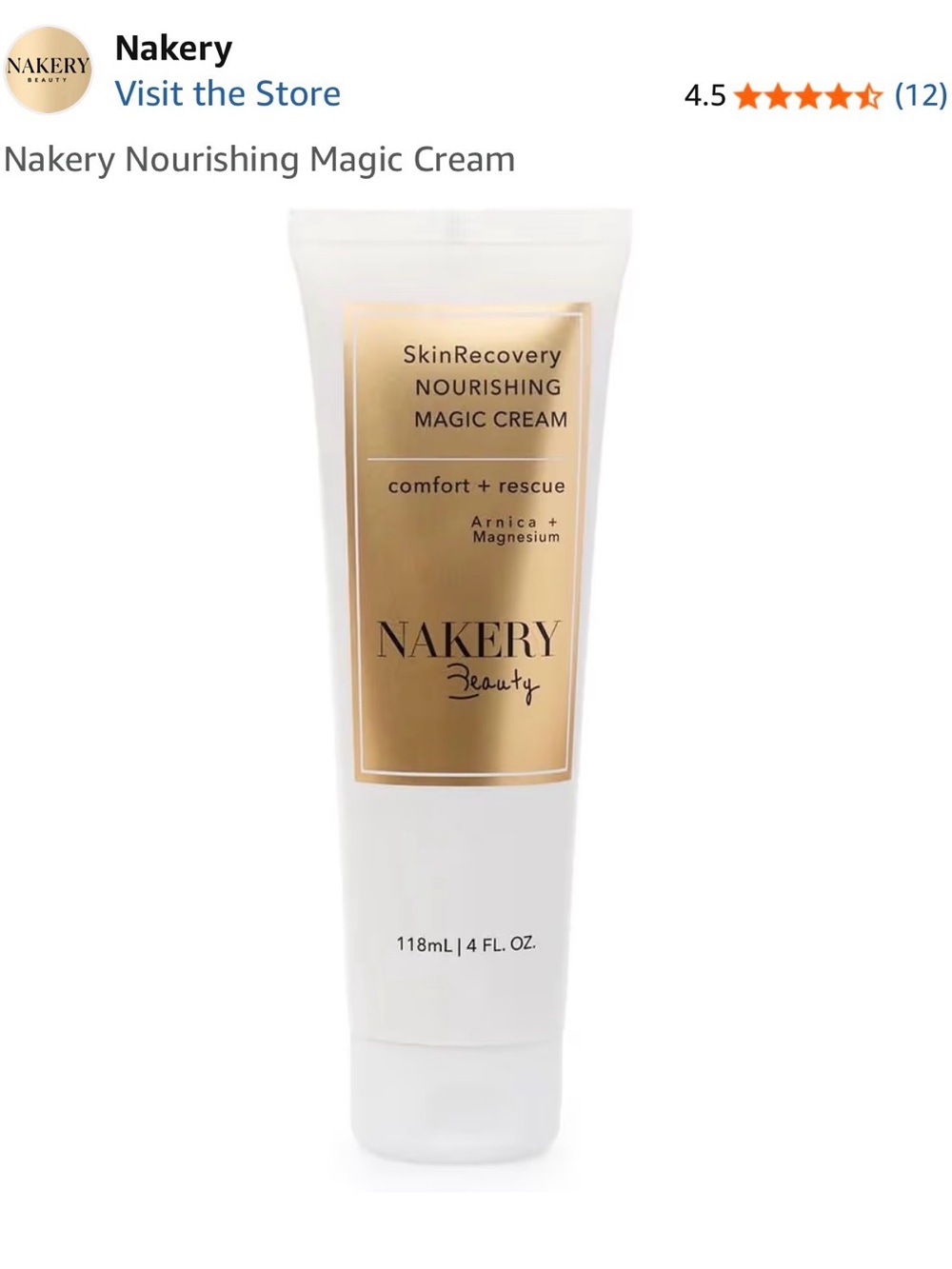 Nakery Nourishing Magic Cream - White with Gold Label
